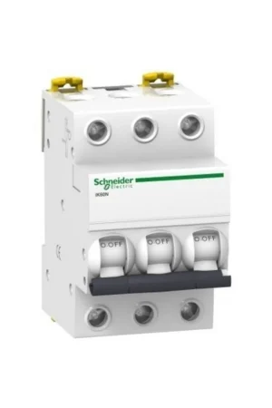 Schneider Miniature Circuit Breaker - Ik60n - 3 Pole - 10 A - B Curve A9k23310
